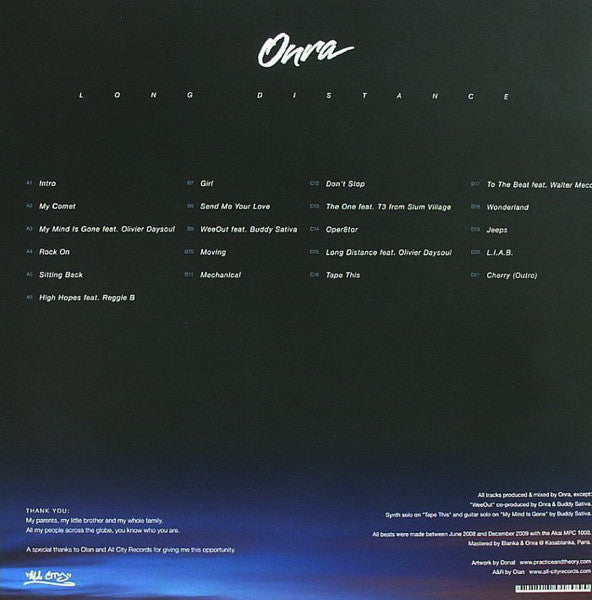Onra : Long Distance (2xLP, Album)