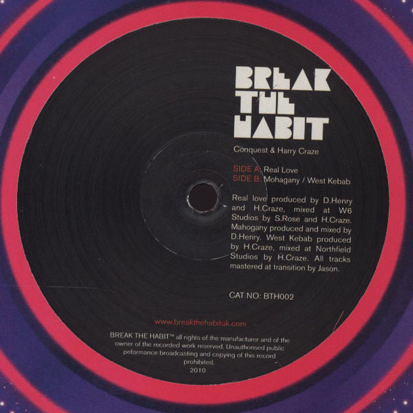Conquest (4) & Harry Craze : Real Love (12")