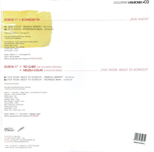 Station 17 + Schneider TM + Ted Gaier + Melissa Logan : Goldstein Variationen #03 (12")