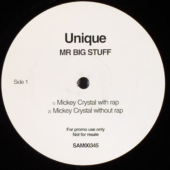 Unique (28) : Mr Big Stuff (12", Promo)