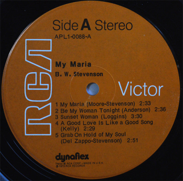 B. W. Stevenson* : My Maria (LP, Album, Hol)