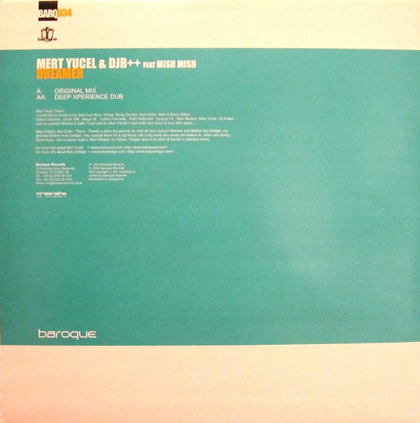 Mert Yucel & DJB & Mish Mish : Dreamer (12")