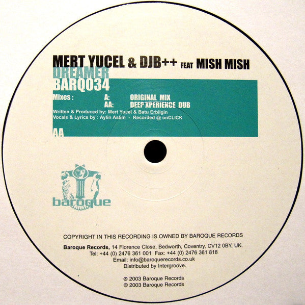 Mert Yucel & DJB & Mish Mish : Dreamer (12")