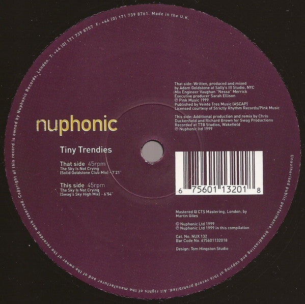 Tiny Trendies : The Sky Is Not Crying (12")