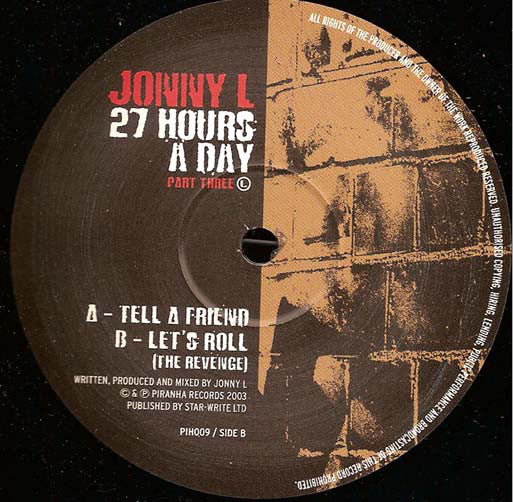 Jonny L : 27 Hours A Day Part Three (2x12")