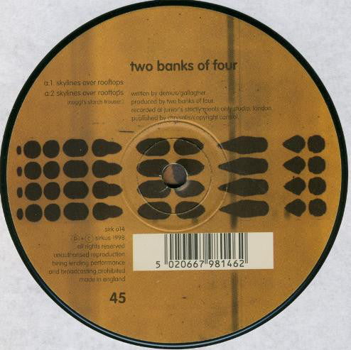 Two Banks Of Four : Skylines Over Rooftops (12")