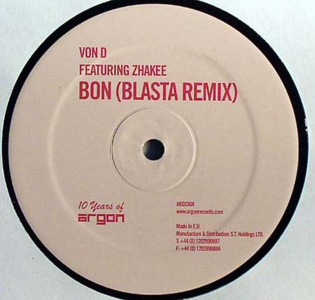 Von D : Bon (Remixes) (12")