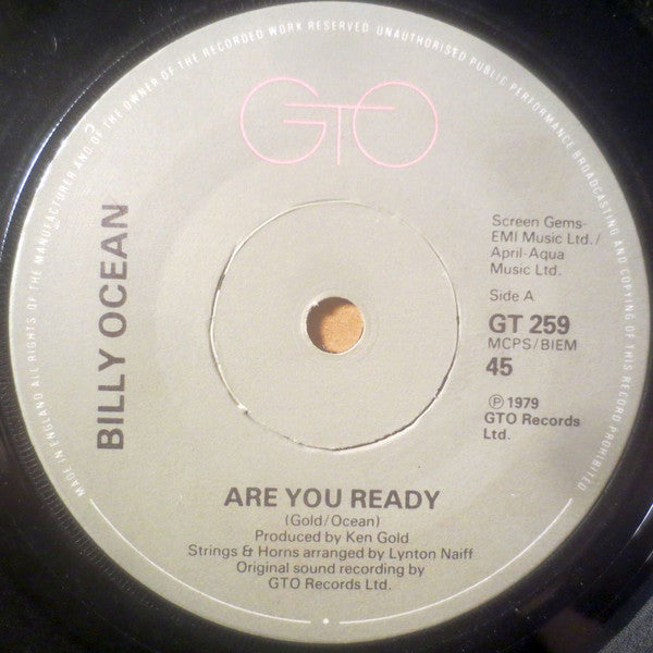 Billy Ocean : Are You Ready (7", Single)