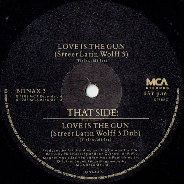 Blue Mercedes : Love Is The Gun (Street Latin Wolff 3 Mix) (12", Single)