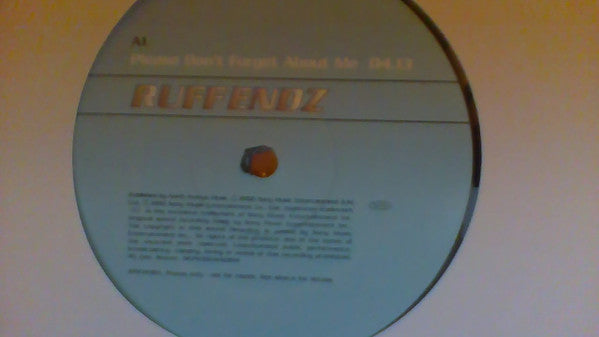 Ruff Endz : Please Don't Forget About Me / Are U ****in' Around (12", Promo)