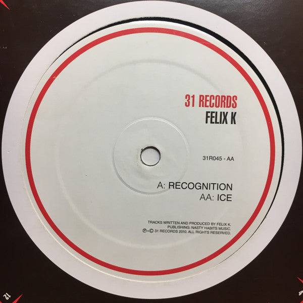 Felix K : Recognition / Ice (12")
