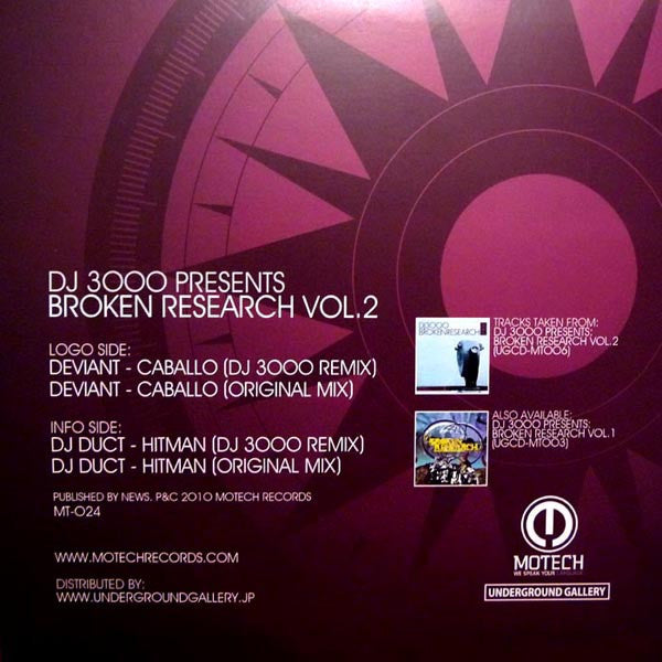 Deviant (4), DJ Duct, DJ 3000 : Broken Research Vol. 2 (12")