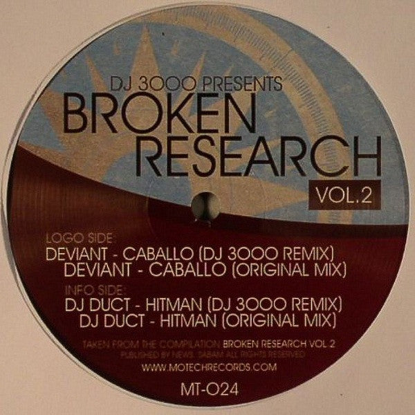 Deviant (4), DJ Duct, DJ 3000 : Broken Research Vol. 2 (12")