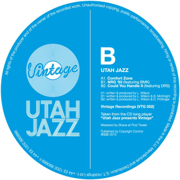 Utah Jazz : Comfort Zone (12")