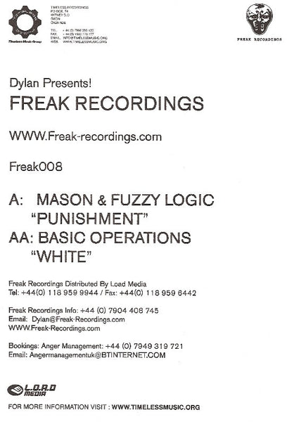 Mason (2) & Fuzzy Logic (7) / Basic Operations : Punishment / White (12", Promo, W/Lbl)
