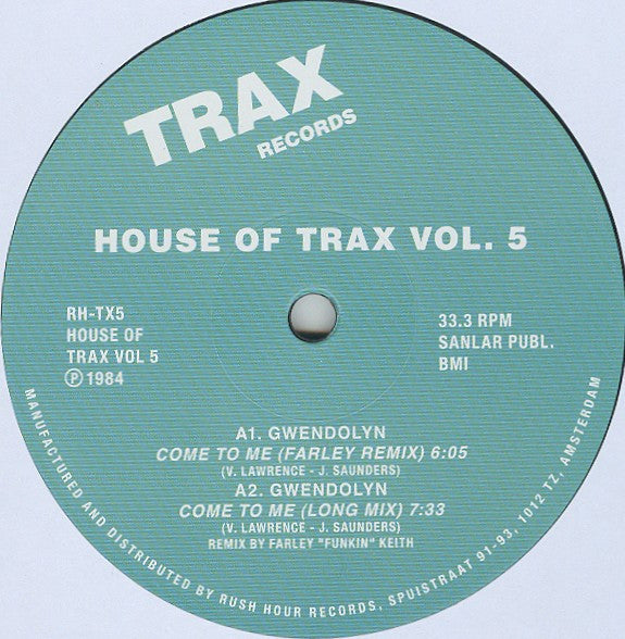 Gwendolyn / Z-Factor : House Of Trax Vol. 5 (12")