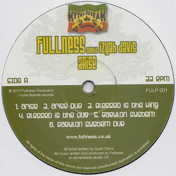 Fullness Meets Izyah Davis : Arise (LP, Album)