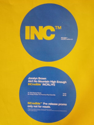 Jocelyn Brown : Ain't No Mountain High Enough (12", W/Lbl)