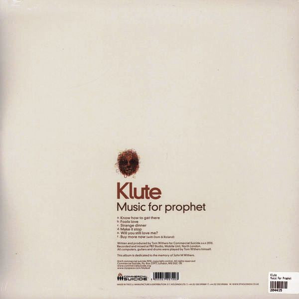 Klute : Music For Prophet (3x12", Album, Blu)