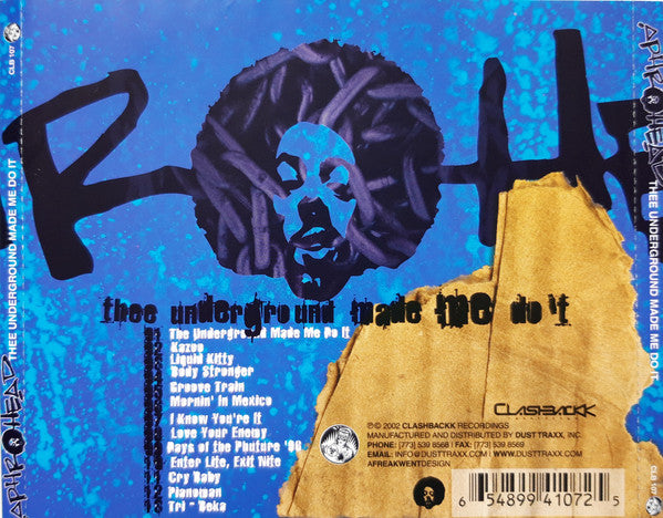 Aphrohead : Thee Underground Made Me Do It (CD, Album)