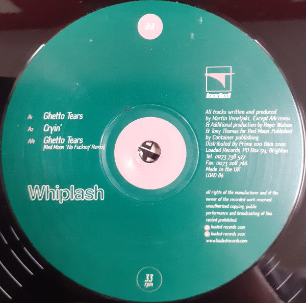 Whiplash (6) : Ghetto Tears (12")