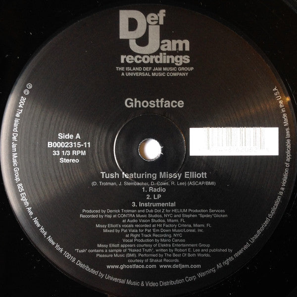 Ghostface* : Tush / Holla (12")