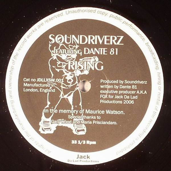 Soundriverz feat. Dante 81 : You Can / Rising (12")