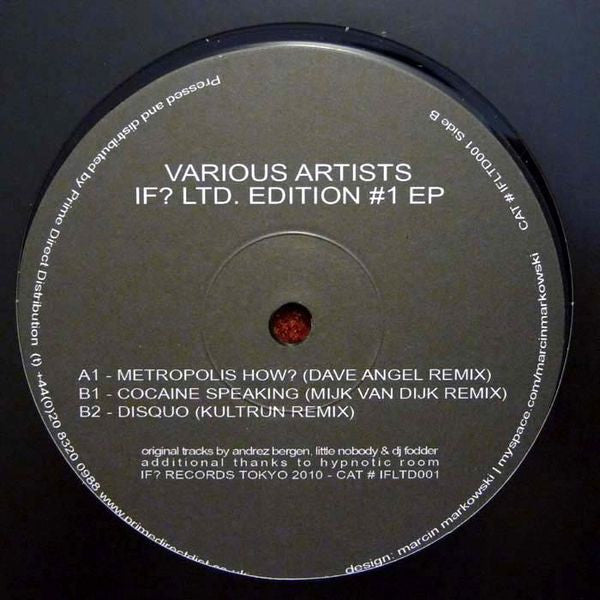 Various : IF? LTD Edition #1 (12", EP)