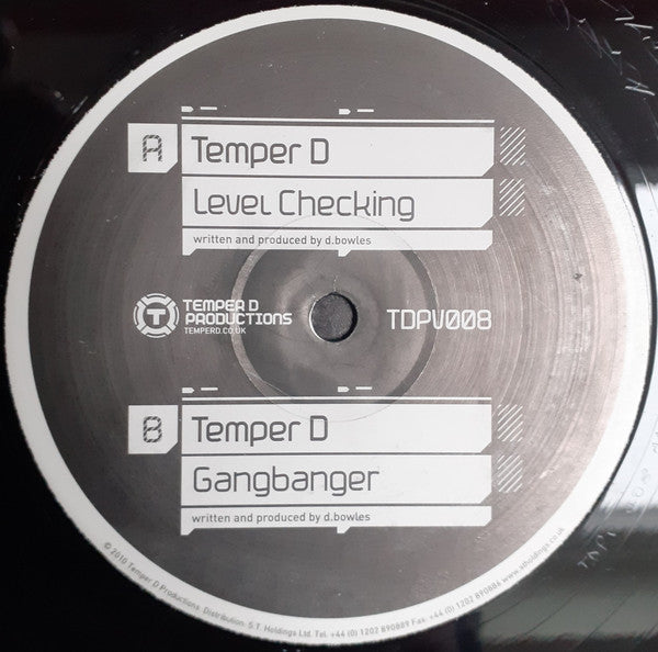 Temper D : Level Checking / Gangbanger (12")