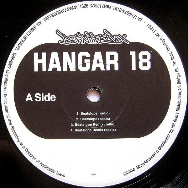 Hangar 18 (3) : Beatslope: The Remix Of The Remix Single (12")