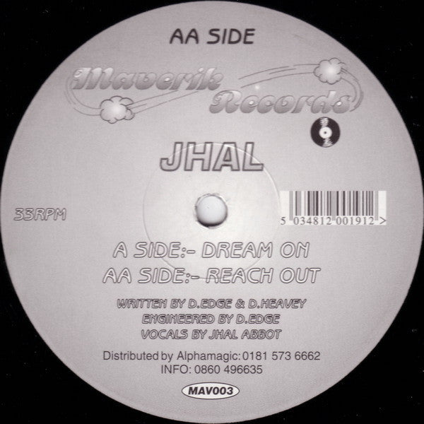 JHAL : Dream On / Reach Out (12")