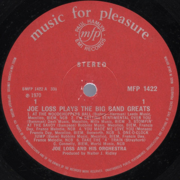 Joe Loss : Joe Loss Plays The Big Band Greats (LP)
