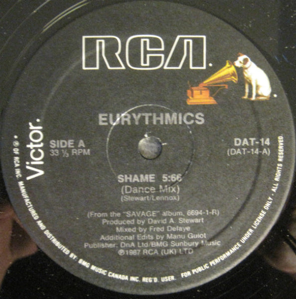 Eurythmics : Shame (12")