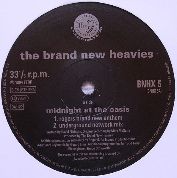 The Brand New Heavies : Midnight At The Oasis (12")