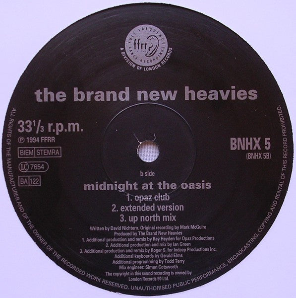 The Brand New Heavies : Midnight At The Oasis (12")