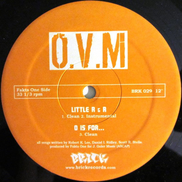 O.V.M. : Dick Swing Anthem / Little R & R / Sunshine Days / O Is For... (12")