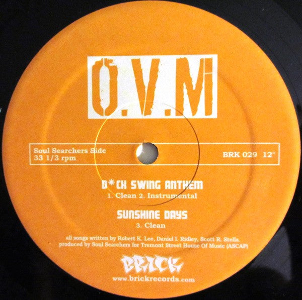 O.V.M. : Dick Swing Anthem / Little R & R / Sunshine Days / O Is For... (12")