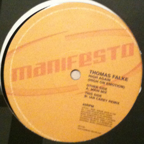 Thomas Falke : High Again (High On Emotion) (12")