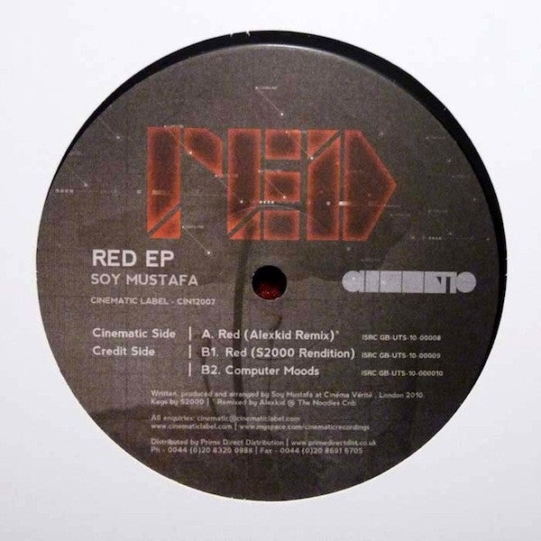 Soy Mustafa : Red EP (12", EP, Red)