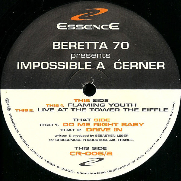 Sébastien Léger : Impossible A Cerner (12")
