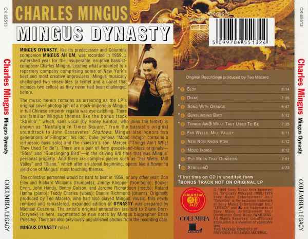 Charles Mingus And His Jazz Group : Mingus Dynasty (CD, Album, RE, RM)