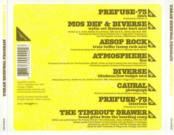 Various : Urban Renewal Program Supplement 1.5 (CD, Comp)