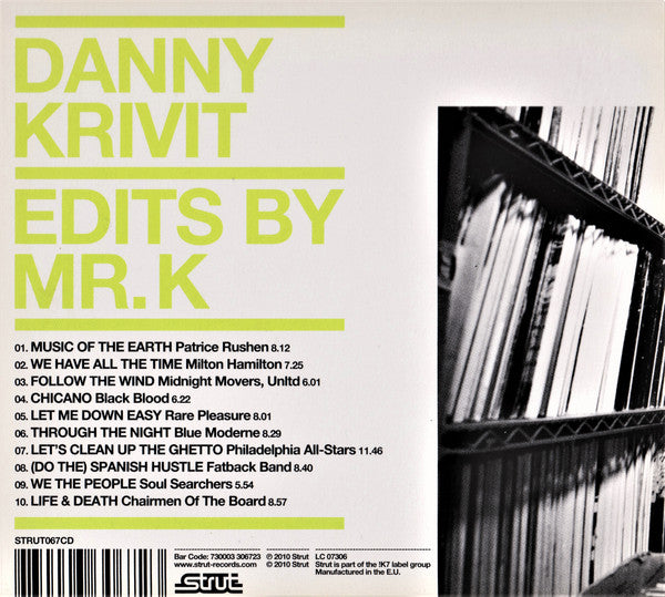 Danny Krivit : Edits By Mr. K Vol. 2: Music Of The Earth (CD, Comp)