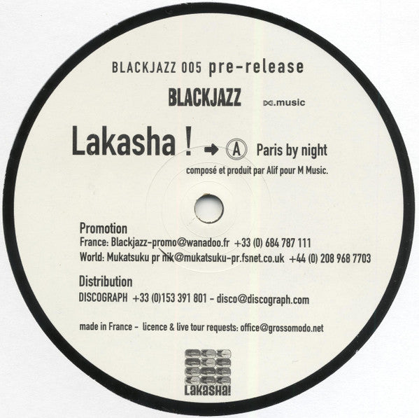 Lakasha : Paris By Night (12", Promo)