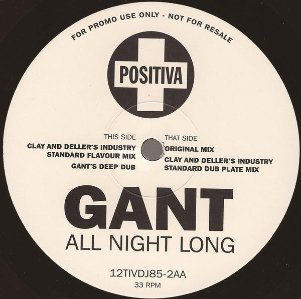 Gant : Sound Bwoy Burial / All Night Long (2x12", Promo)