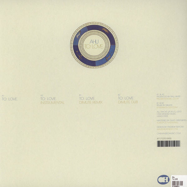 Ahu Kelesoglu : To: Love (12")
