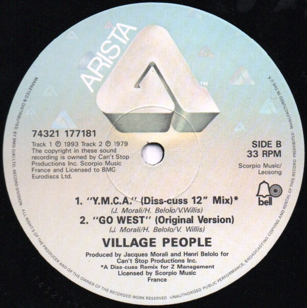 Village People : Y.M.C.A. (New 1993 Remix) (12")