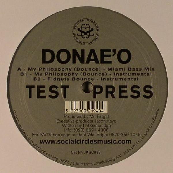 Donae'o : My Philosophy (Bounce) (Remixes) (12", TP)