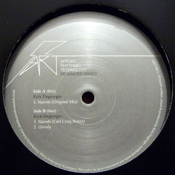 Kirk Degiorgio : Nairobi (12", RE, RM)