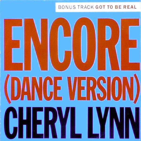 Cheryl Lynn : Encore (Dance Version) (12")